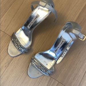 Silver Manolo Blahnik